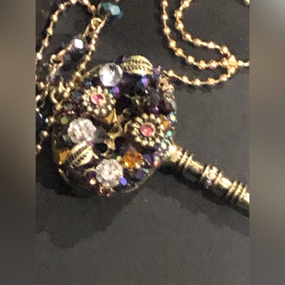 Betsey Johnson‎ Woven Cluster Key Long Pendant Necklace, 31'' new - Picture 9 of 13